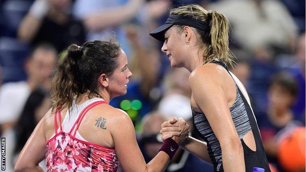 Patty Schnyder and Maria Sharapova