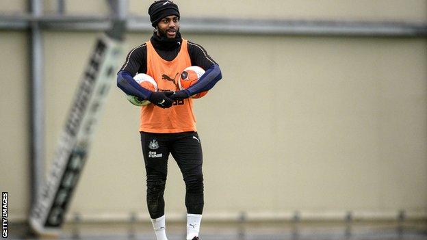 Danny Rose during Newcastle training