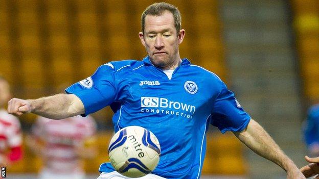 Frazer Wright in action for St Johnstone