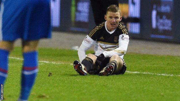 Jonny Hayes was injured during Monday's game