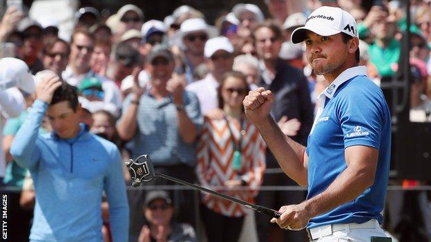 Jason Day (right) and Rory McIlroy (left)