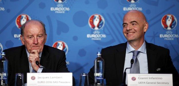 Gianni Infantino and Jacques Lambert