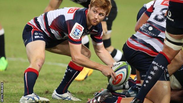 Scrum-half Nic Stirzaker in action for Melbourne Rebels