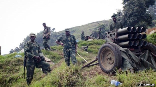 M23 rebels in eastern DR Congo