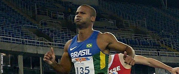 Gustavo Henrique Araujo finished second behind Smyth in the T13 100m at last year's IPC World Championships