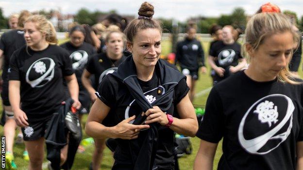 Jasmine Joyce is enjoying training with "world-class players" ahead of the Barbarians' game against England