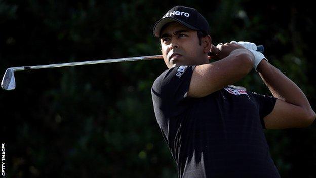 Anirban Lahiri in first-round action at the CareerBuilder Challenge