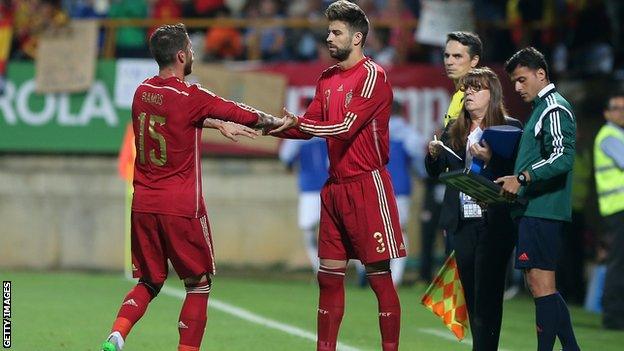 Gerard Pique and Sergio Ramos