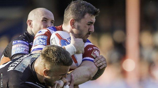 Adam Walker in action for Wakefield