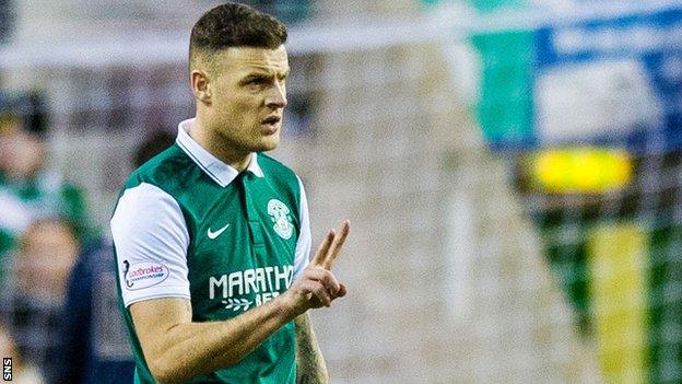 Hibernian striker Anthony Stokes