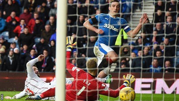 Lee Wallace scores