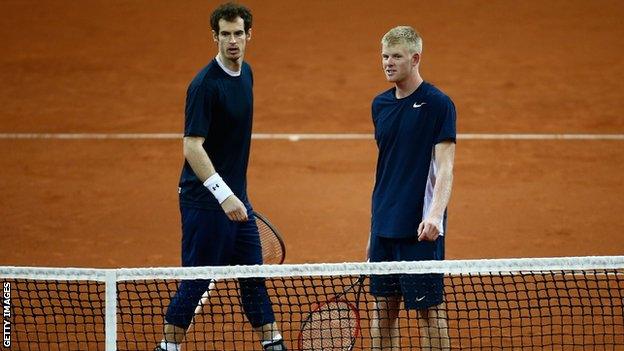 Andy Murray (left) and Kyle Edmund