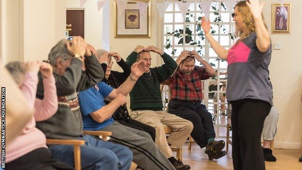 residents taking part in a Love to Move session