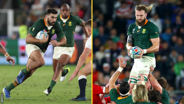 World Cup winners Damian de Allende and RG Snyman were named in South Africa's squad to face the Lions