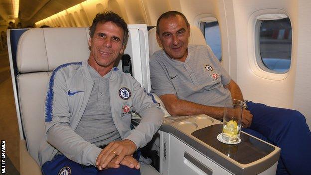 Gianfranco Zola and Maurizio Sarri