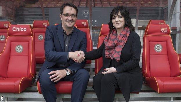 Jacqui Low, right, served as Thistle chairman for a year before her departure last July