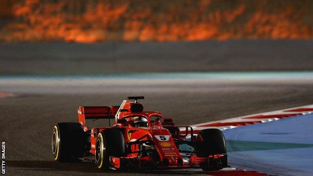 Sebastian Vettel in Bahrain