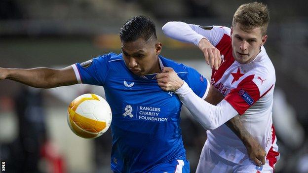 Alfredo Morelos and David Zima