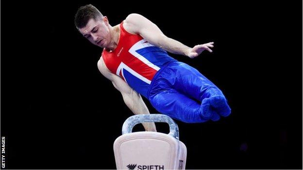 Max Whitlock on pommel horse