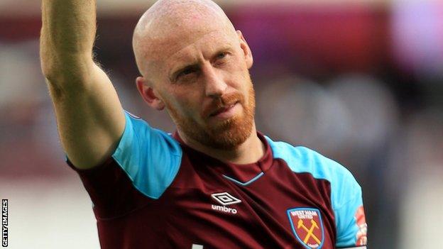 James Collins waves