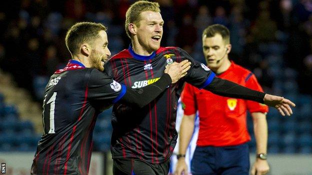 Billy Mckay in action for Inverness Caledonian Thistle