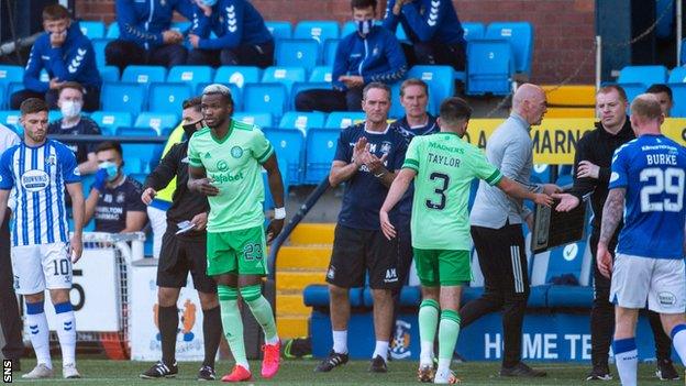 Boli Bolingoli featured as a late substitute in Celtic's draw at Kilmarnock on 9 August