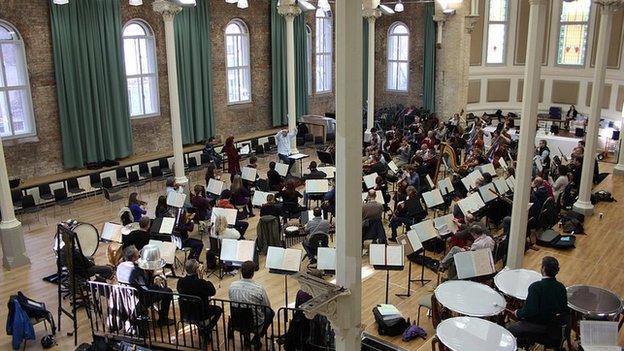 The Halle Orchestra in rehearsal