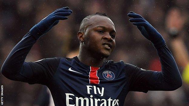 Hervin Ongenda in action for PSG