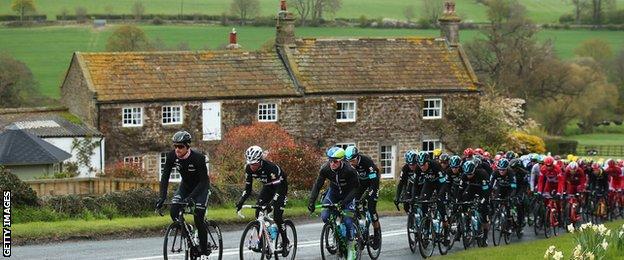 Tadcaster was part of the route for stage one of the Tour de Yorkshire in 2016