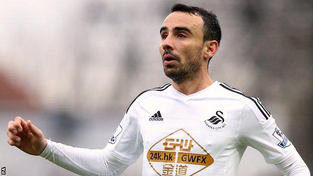 Swansea City midfielder Leon Britton