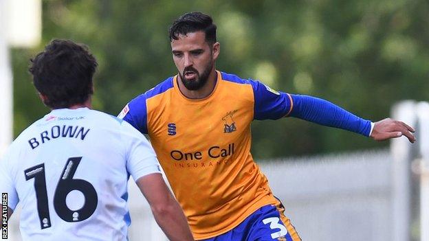 Stephen McLaughlin in action for Mansfield Town