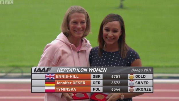 Jessica Ennis-Hill (right)