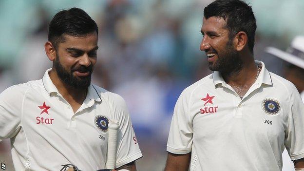 Virat Kohli and Cheteshwar Pujara