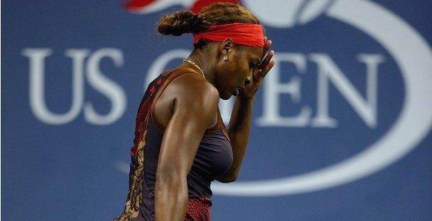 Serena Williams in action during the 2006 US Open