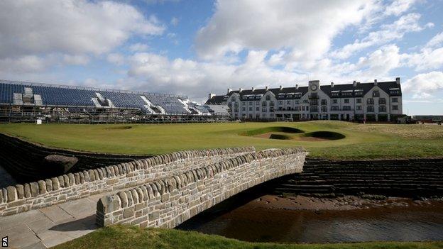 A view of the 18th hole at Carnoustie