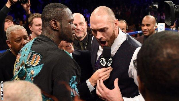 Fury clashed with Wilder in the ring in January of 2016 prior to his break from the sport