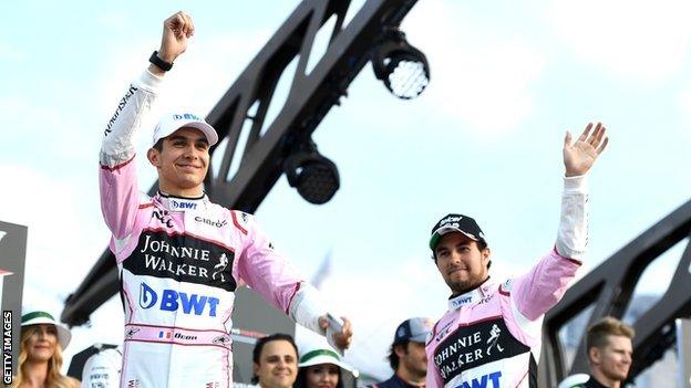 Esteban Ocon and Sergio Perez