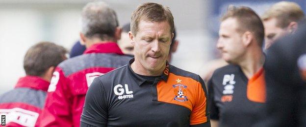 Kilmarnock manager Gary Locke said he thought the first half was "embarrassing"