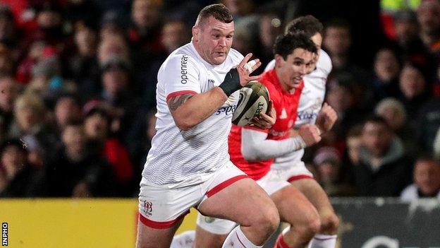 Jack McGrath goes on a rampaging run for Ulster against Munster in January