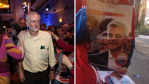 Jeremy Corbyn / Sadiq Khan flyers