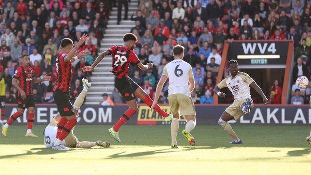 Philip Billing scores the Bournemouth equaliser