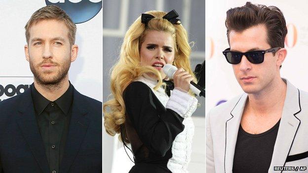 Calvin Harris, Paloma Faith, Mark Ronson