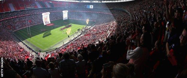 Challenge cup final at Wembley