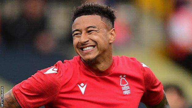 A photo of Jesse Lingard playing for Forest