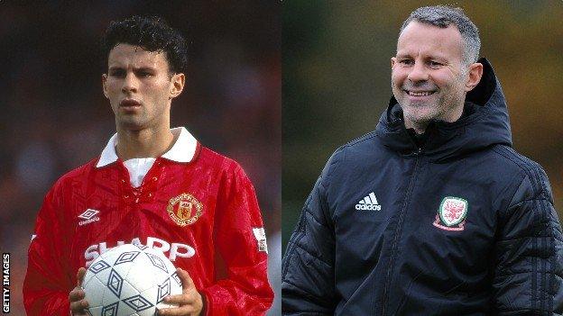 Ryan Giggs in 1992 and 2018