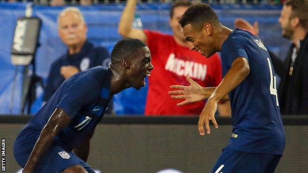 Weah (left) and Adams (right) are team-mates with the USA national team and started together in the New York Red Bulls' academy