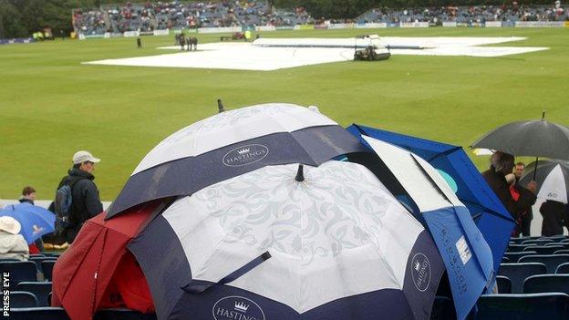 Rain prevented play in the opening ODI between Ireland and Afghanistan in Belfast