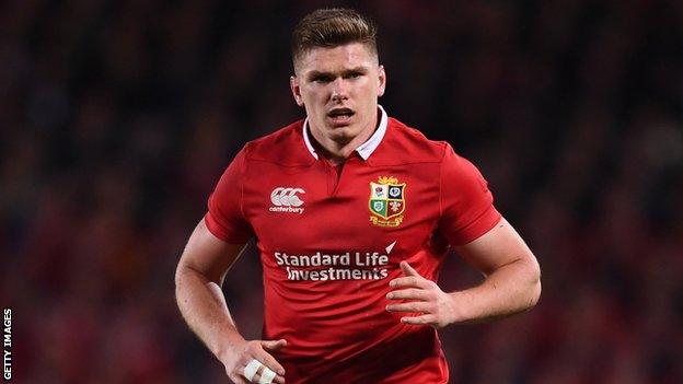 Owen Farrell in Lions kit