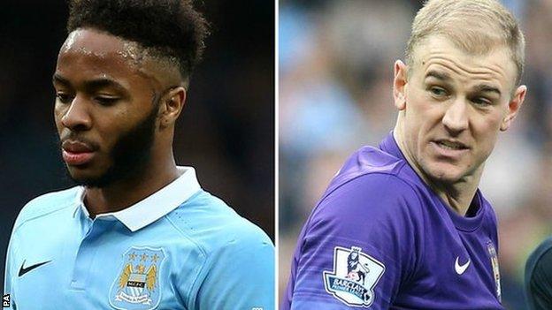 Raheem Sterling and Joe Hart