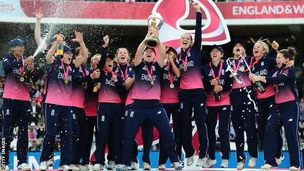 England celebrate winning the 2017 World Cup